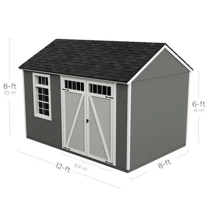 Heartland Coronado 12-ft × 8-ft Gable Engineered Storage Shed (Floor Included)
