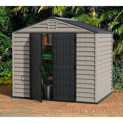 DuraMax StoreMax Plus 10.5 × 8 ft Vinyl Storage Shed with Moulded Floor
